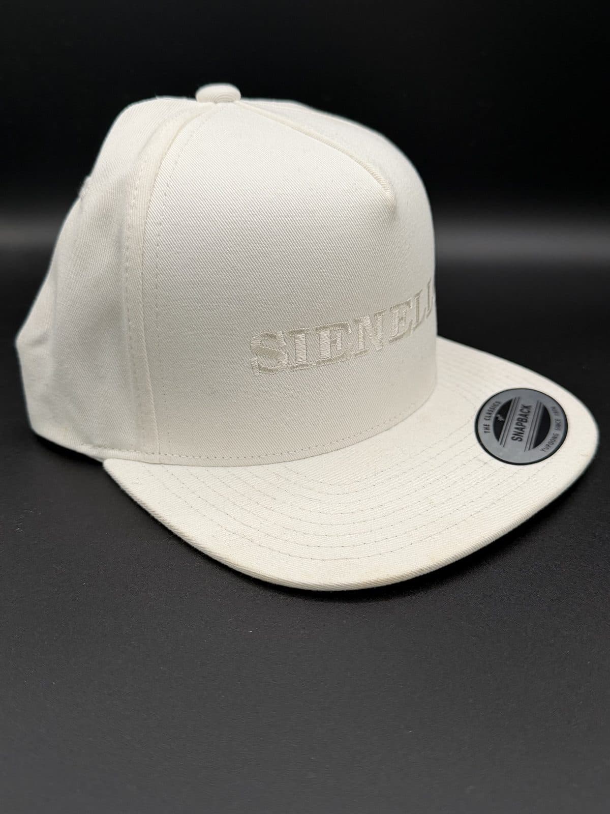 White Embossed Snapback view 2
