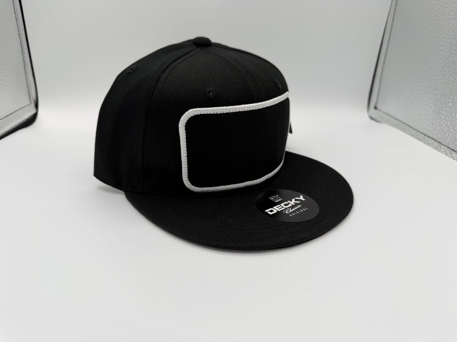 Black Outline Patch Snapback