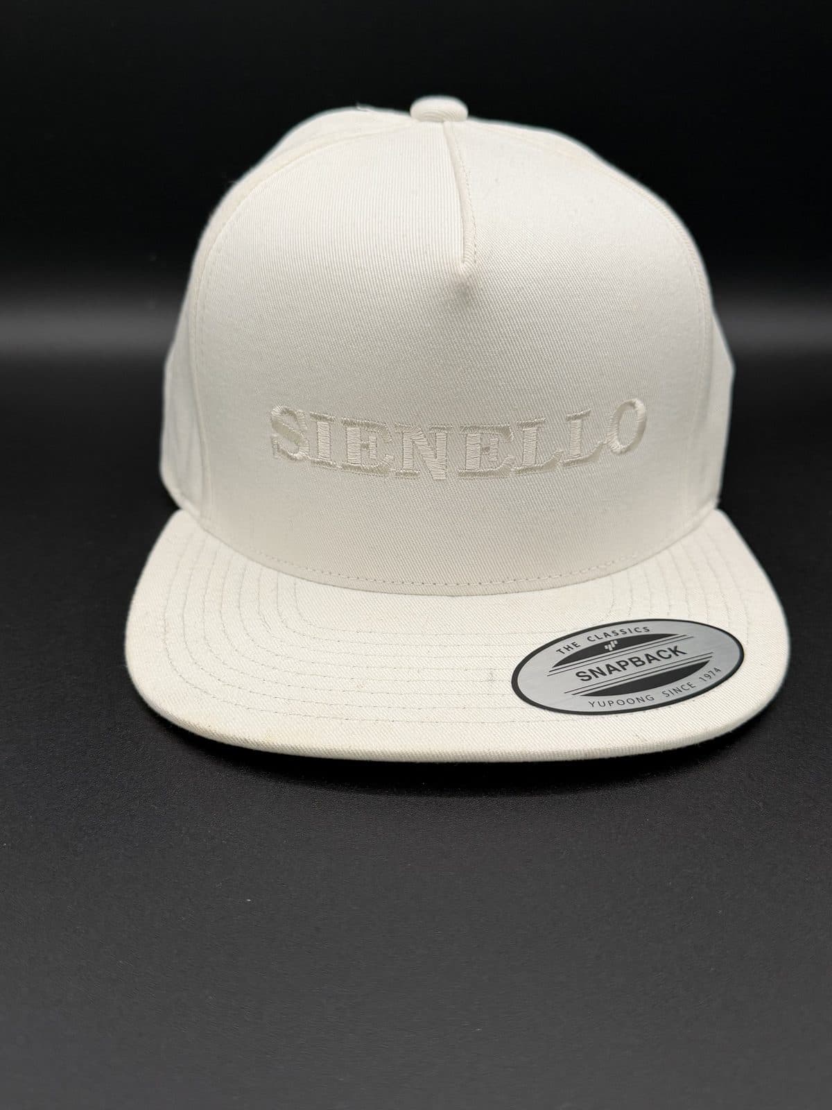 White Embossed Snapback